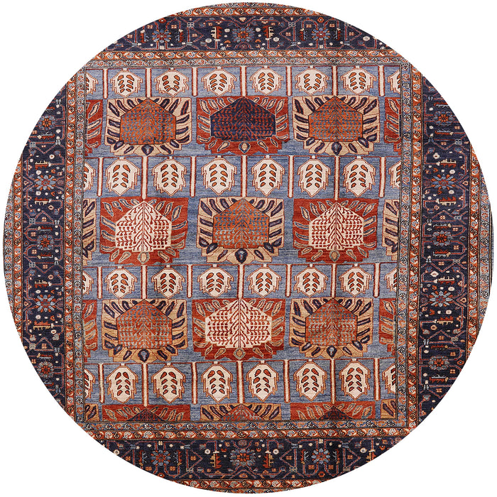 Round Machine Washable Industrial Modern Rosy Pink Rug, wshurb732