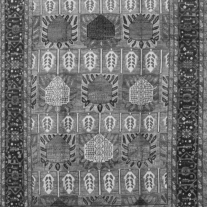 Machine Washable Oriental Gray Industrial Rug, wshurb732gry