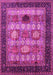 Machine Washable Oriental Pink Industrial Rug, wshurb732pnk