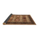 Sideview of Oriental Brown Industrial Rug, urb732brn