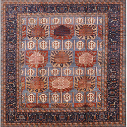 Square Machine Washable Industrial Modern Rosy Pink Rug, wshurb732