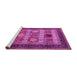 Sideview of Machine Washable Oriental Pink Industrial Rug, wshurb732pnk