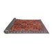 Sideview of Mid-Century Modern Red Oriental Rug, urb733