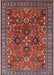 Mid-Century Modern Red Oriental Rug, urb733