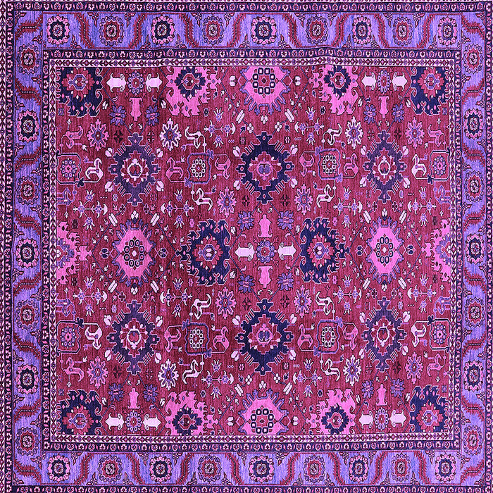 Square Oriental Purple Industrial Rug, urb733pur