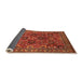 Sideview of Oriental Orange Industrial Rug, urb733org