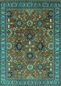 Oriental Turquoise Industrial Rug, urb733turq