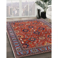 Mid-Century Modern Red Oriental Rug, urb733