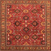 Square Oriental Orange Industrial Rug, urb733org