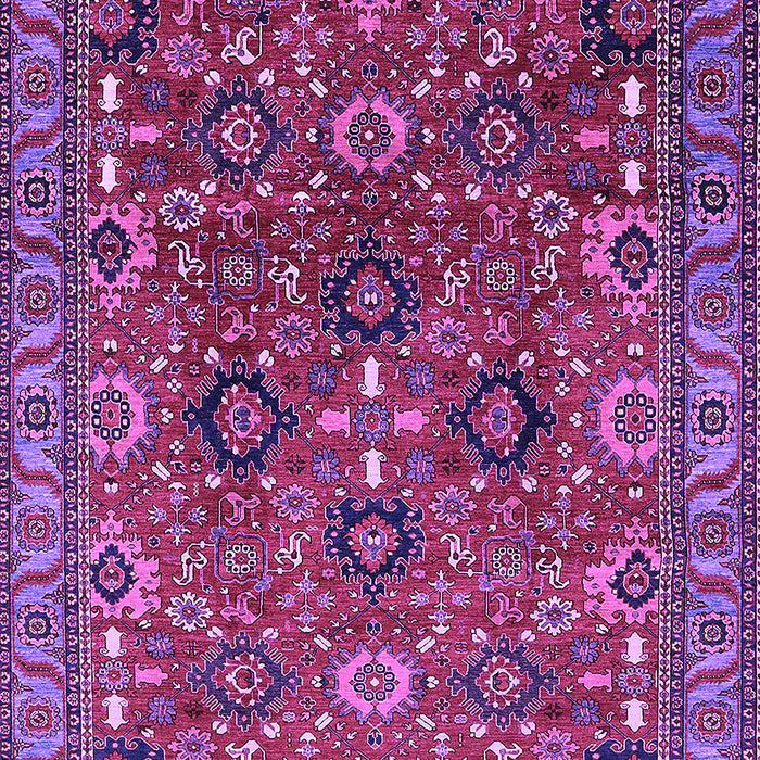 Machine Washable Oriental Purple Industrial Area Rugs, wshurb733pur