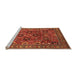 Sideview of Machine Washable Oriental Orange Industrial Area Rugs, wshurb733org