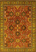 Machine Washable Oriental Yellow Industrial Rug, wshurb733yw