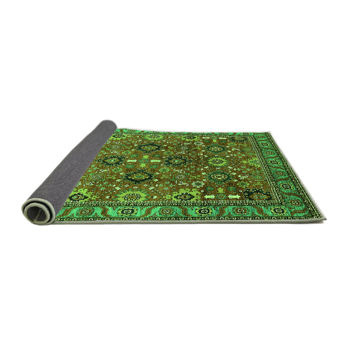 Sideview of Oriental Green Industrial Rug, urb733grn