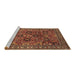 Sideview of Machine Washable Oriental Brown Industrial Rug, wshurb733brn