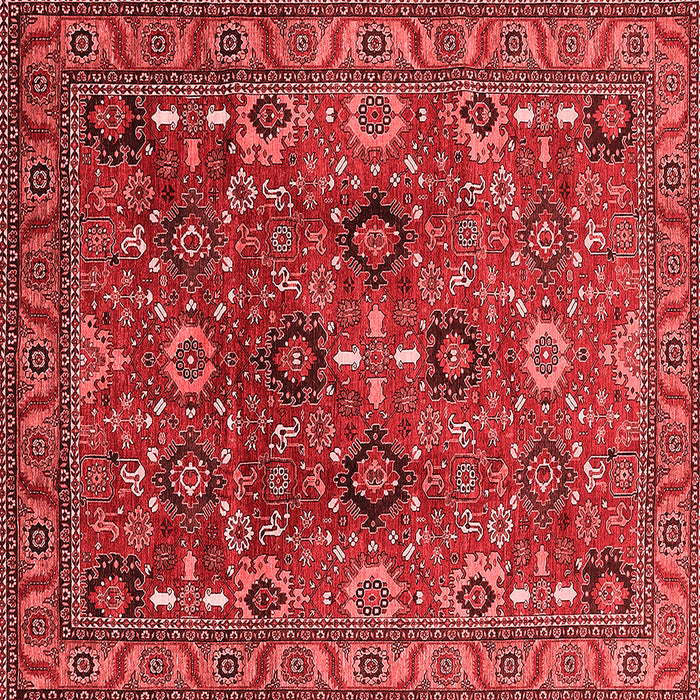 Machine Washable Oriental Red Industrial Rug, wshurb733red