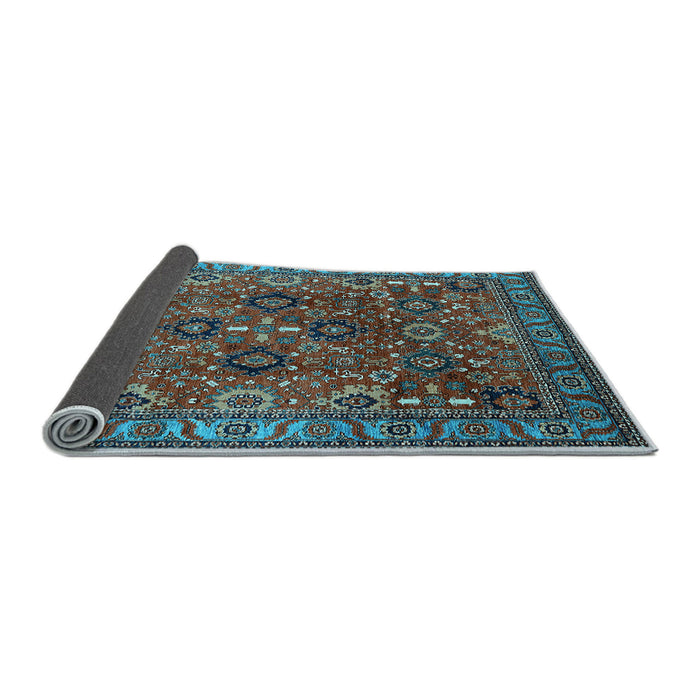 Sideview of Oriental Light Blue Industrial Rug, urb733lblu