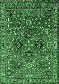 Oriental Emerald Green Industrial Rug, urb733emgrn