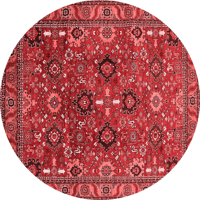 Machine Washable Oriental Red Industrial Rug, wshurb733red