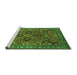 Sideview of Machine Washable Oriental Green Industrial Area Rugs, wshurb733grn