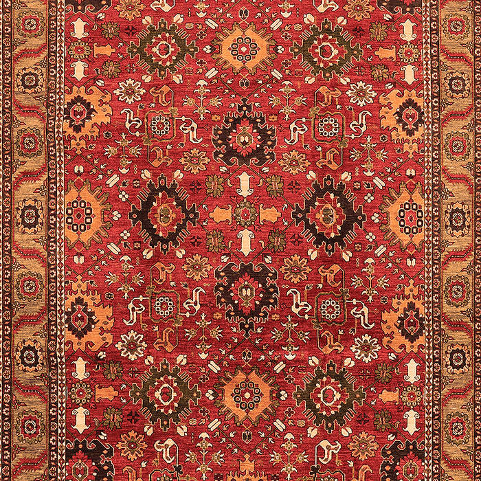 Machine Washable Oriental Orange Industrial Area Rugs, wshurb733org