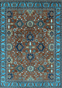 Oriental Light Blue Industrial Rug, urb733lblu