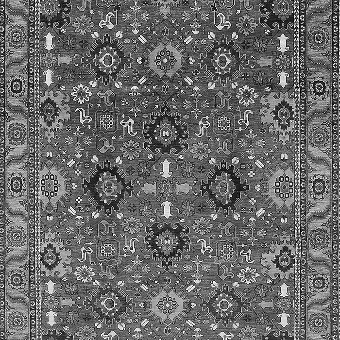 Machine Washable Oriental Gray Industrial Rug, wshurb733gry