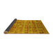 Sideview of Oriental Yellow Industrial Rug, urb734yw