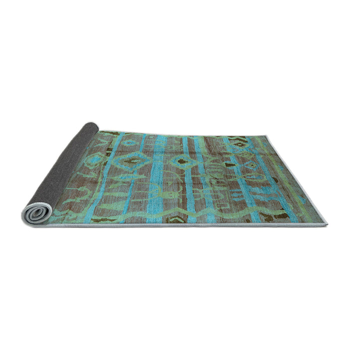 Sideview of Oriental Light Blue Industrial Rug, urb734lblu