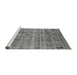 Sideview of Machine Washable Oriental Gray Industrial Rug, wshurb734gry
