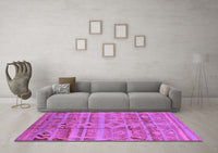 Machine Washable Oriental Purple Industrial Rug, wshurb734pur