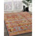 Machine Washable Industrial Modern Camel Brown Rug in a Family Room, wshurb734