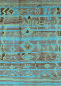 Oriental Light Blue Industrial Rug, urb734lblu