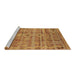 Sideview of Machine Washable Oriental Brown Industrial Rug, wshurb734brn