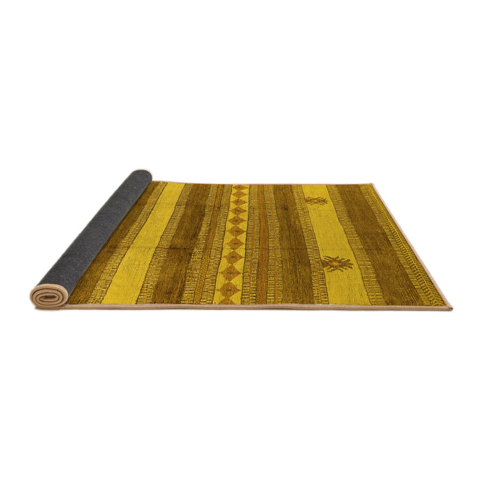Sideview of Oriental Yellow Industrial Rug, urb735yw