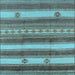 Square Machine Washable Oriental Light Blue Industrial Rug, wshurb735lblu