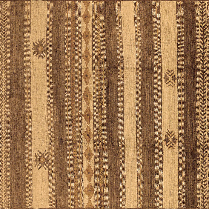 Square Oriental Brown Industrial Rug, urb735brn