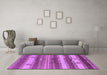 Machine Washable Oriental Purple Industrial Area Rugs in a Living Room, wshurb735pur