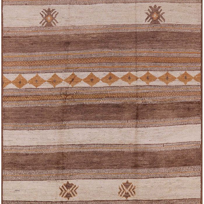 Mid-Century Modern Dark Salmon Pink Oriental Rug, urb735