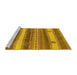 Sideview of Machine Washable Oriental Yellow Industrial Rug, wshurb735yw