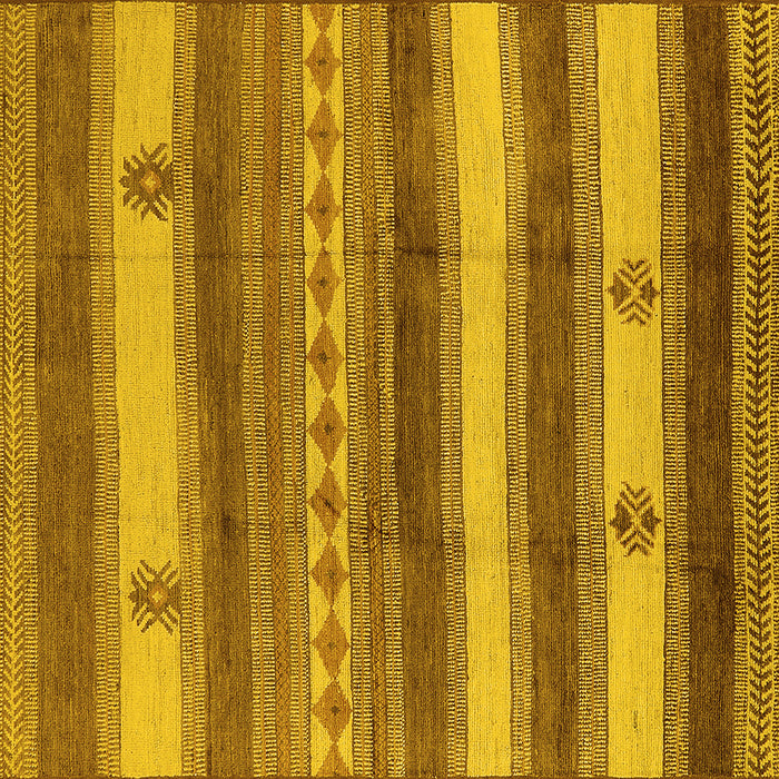Square Oriental Yellow Industrial Rug, urb735yw