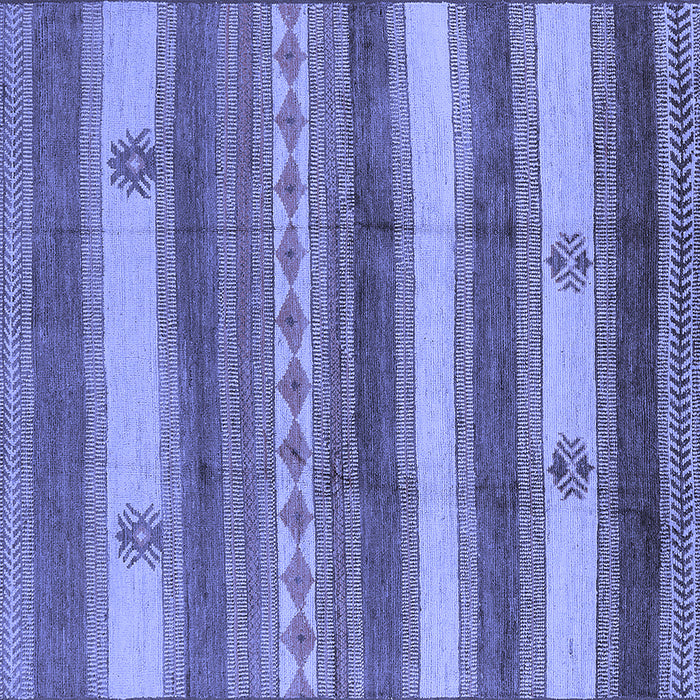 Square Oriental Blue Industrial Rug, urb735blu