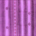 Square Machine Washable Oriental Purple Industrial Area Rugs, wshurb735pur
