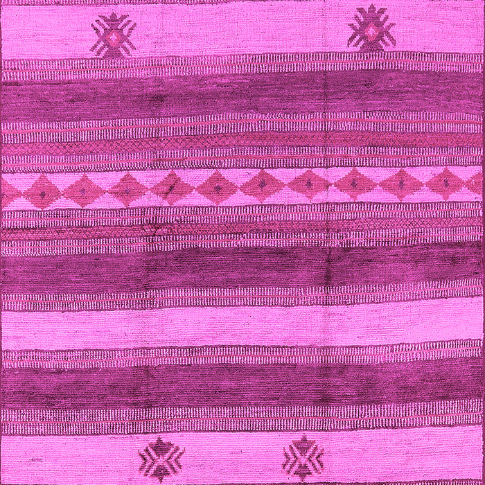 Machine Washable Oriental Pink Industrial Rug, wshurb735pnk