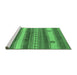 Sideview of Machine Washable Oriental Emerald Green Industrial Area Rugs, wshurb735emgrn