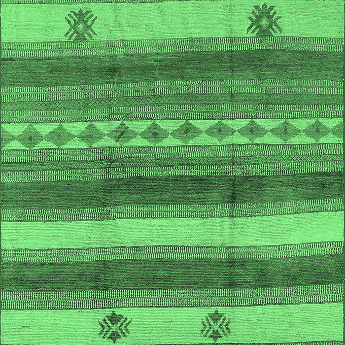 Machine Washable Oriental Emerald Green Industrial Area Rugs, wshurb735emgrn