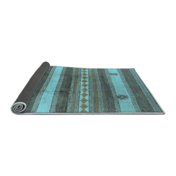 Sideview of Oriental Light Blue Industrial Rug, urb735lblu