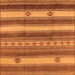 Square Machine Washable Oriental Orange Industrial Area Rugs, wshurb735org