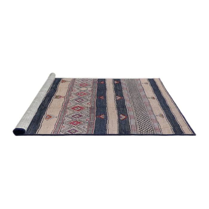 Sideview of Machine Washable Industrial Modern Plum Purple Rug, wshurb736