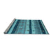 Sideview of Machine Washable Oriental Light Blue Industrial Rug, wshurb736lblu