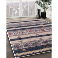 Mid-Century Modern Plum Purple Oriental Rug, urb736